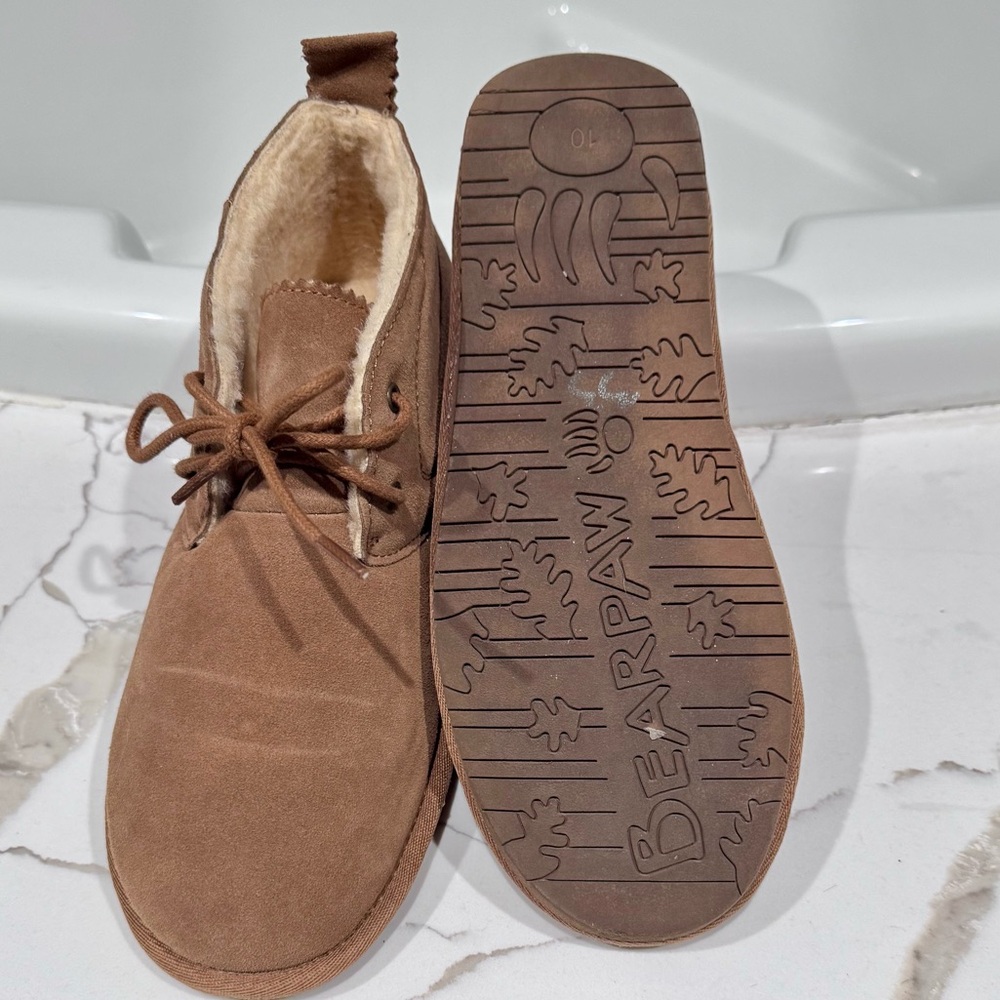 BearPaw Tan Suede Ankle Boots